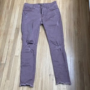 Express pants, ankle leggings, mid rise, distressed